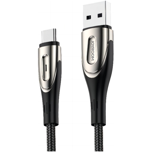 Cablu De încărcare Rapidă Joyroom Sharp Series USB-A - USB-C 3A 3m Negru (S-M411)  S-M411-3M TYPE-C BLACK